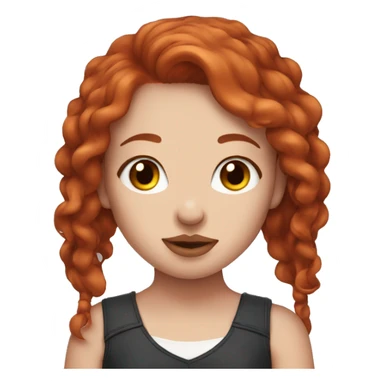 Red haired girl with septum piercing holding English Staffordshire  sticker