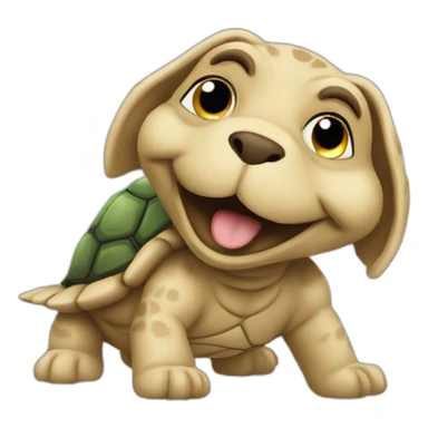Tortue sur un chien sticker