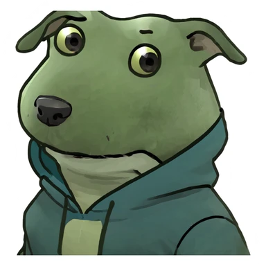 Dog wearing a hoodie  sticker