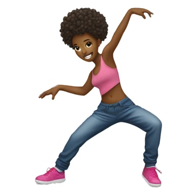 A girls doing breakdance sticker
