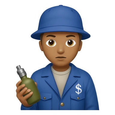 gangster crips while holding grenade sticker