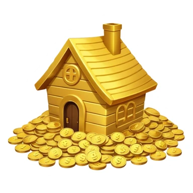 a house overflowing with money sticker