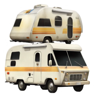  Side view 1973 Winnebago caravan C-3PO tarnished from space with rear wing  sticker