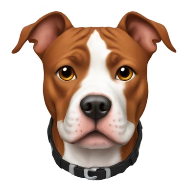 Red American Staffordshire Terrier sticker