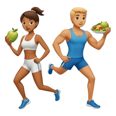 ejercicio y nutricion sticker