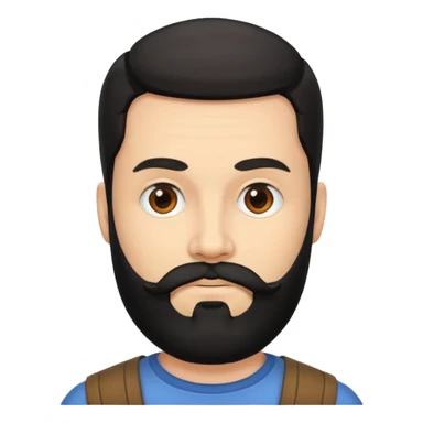 Hombre blanco con barba negra sticker