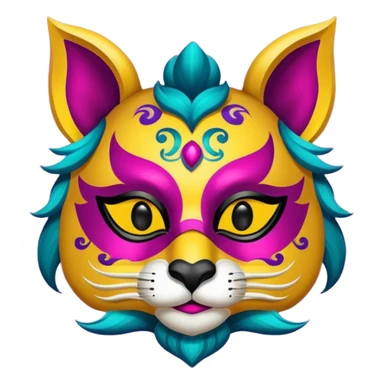 Festival themed animal Mask sticker