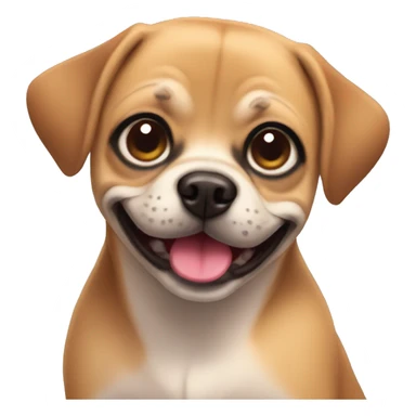 Puggle with smile sticker
