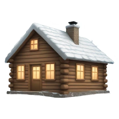 winter cabin sticker