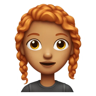 GINGER GIRL WITH A LARGE SCAR ON FACE sticker