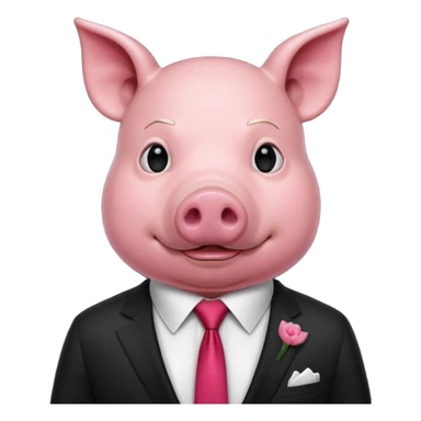 Make a man with a pig head sticker