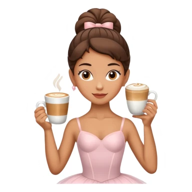 Ballerina Capuchina (Bailarina Ballet Con Una Taza De Capuchino) sticker