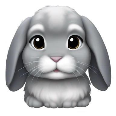 Grey holland lop bunny sticker