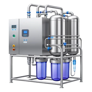 DUV water purification system with ultraviolet disinfection chamber sticker