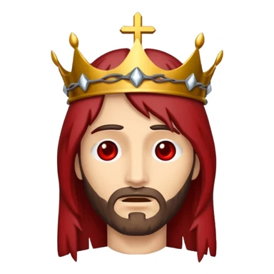 Christ on the cross with the crown of thorns and the blood on him sticker