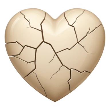 Beige shining broken heart  sticker