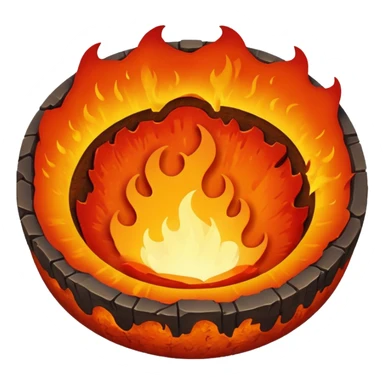 flaming crater sticker