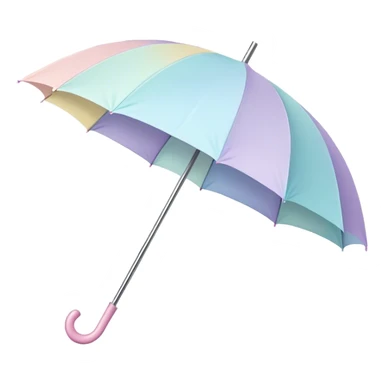 pastel umbrella sticker