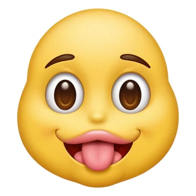 make a cross eyed esotropia emoji with tounge out sticker