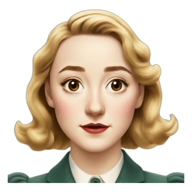 saoirse ronan 1940s face sticker
