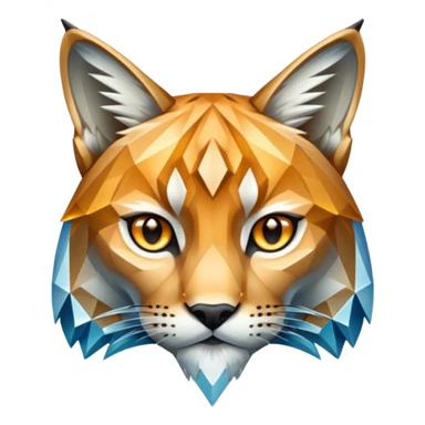 Lynx made of crystals sticker