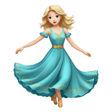 Dancing girl sticker