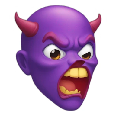 diable qui fait un bisous sticker