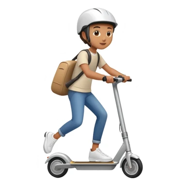 person riding an electric scooter sticker