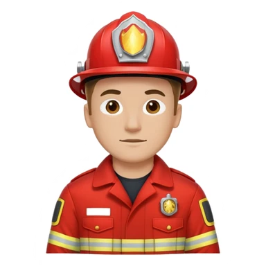white fireman in a red suit sticker