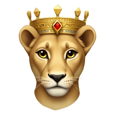 Lioness with a crown Egyptian theme sticker