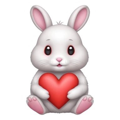 A bunny with a heart sticker