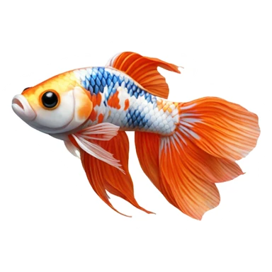 Koi betta fish: short fins sticker
