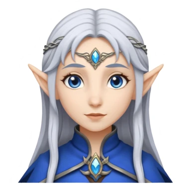Frieren the female elf mage with silver hair sticker