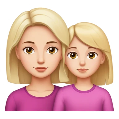 Mom and daughter  sticker