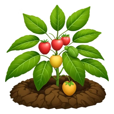 fruit plant garden bed sticker