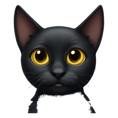 Black cat with wings sticker