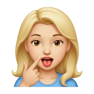 Chica mordiendose el dedo y guiña un ojo sticker