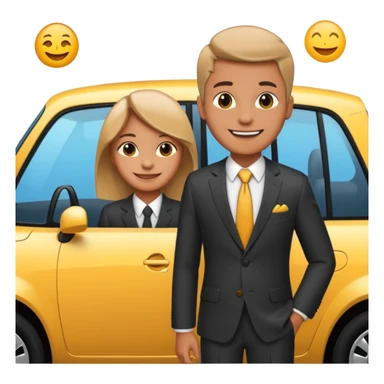 verkäufer auto emoji sticker