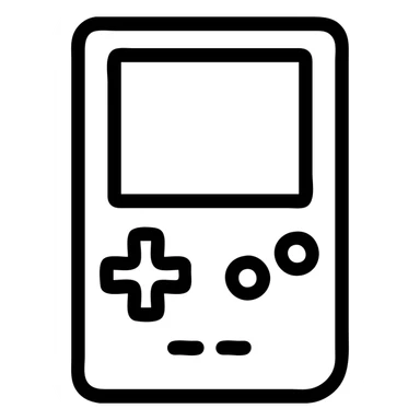 GameBoy, modern icon style, clean lines, simple color palette, minimalistic, easily recognizable, suitable for app icon sticker