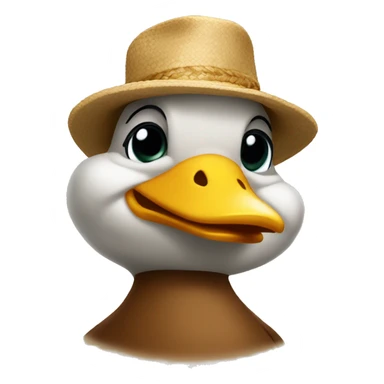 Pato com um chapéu sticker