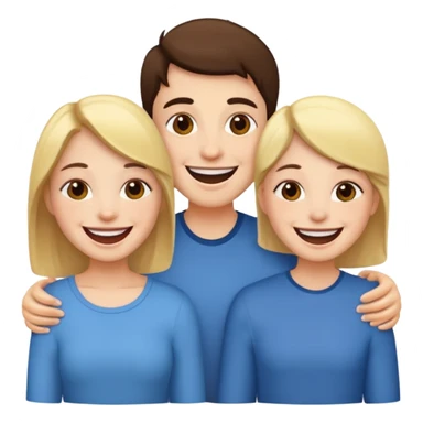 three friends selfie smiling sticker