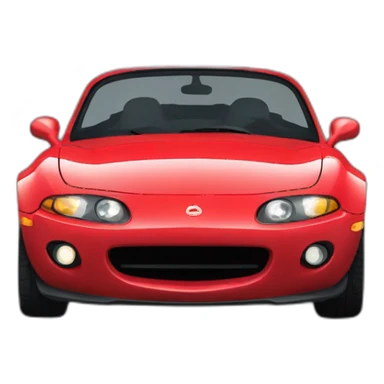 Red Miata mx5 na with pop up headlights sticker