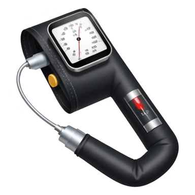 blood pressure cuff dial wrapped around upper arm sticker