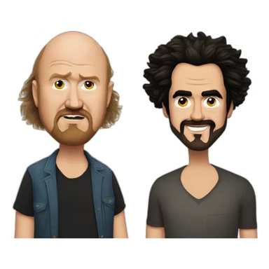 Louis C.K. And Russell Brand winking sticker