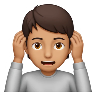 These eyes 👀, with the mouth of this emoji 😬, with a hand scratching the back of the head sticker