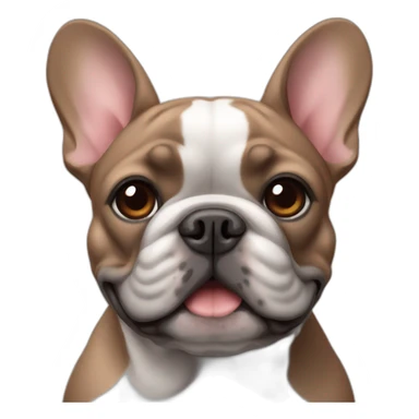 Red fat french bulldog with gray fur sticker