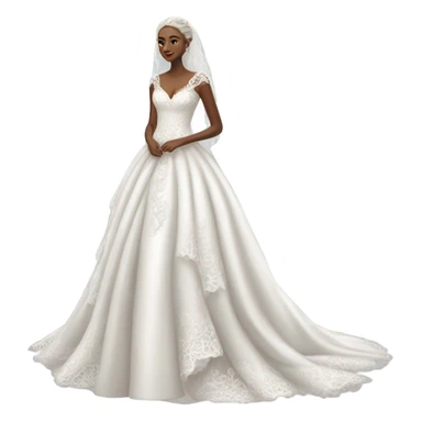 white wedding dress sticker