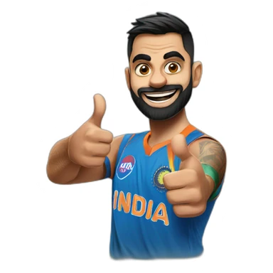 Virat Kohli thumbsup sticker