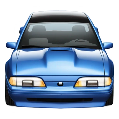 1993 blue Foxbody Mustang 2 door sedan sticker