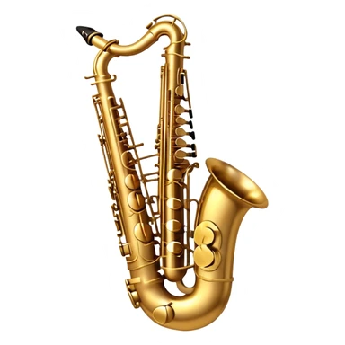Cinematic Realistic Saxophone, smooth, curving brass body with a golden finish, soft reflections of warm light catching the details, a player’s fingers carefully pressing the keys, glowing with a jazzy, atmospheric charm. sticker